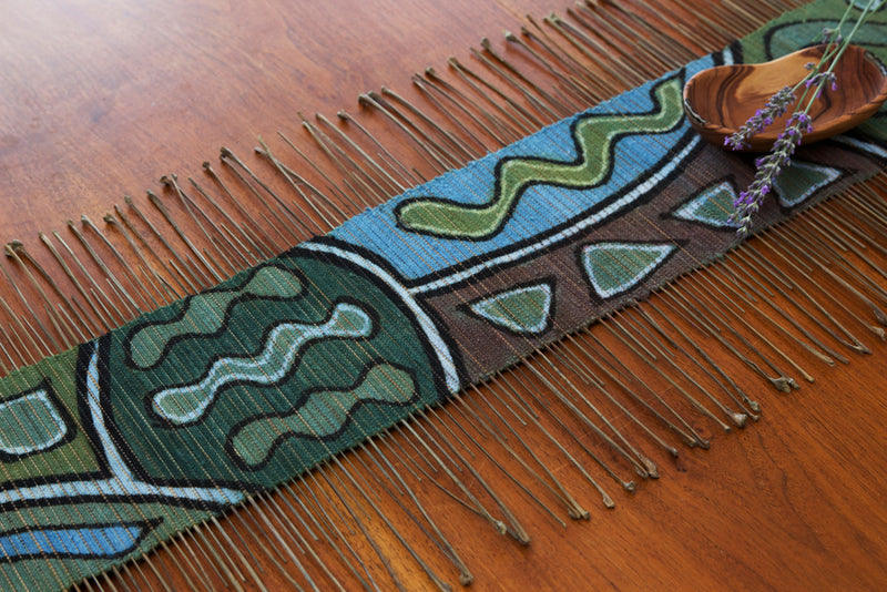 Blue and Green Carnival Twig Runner