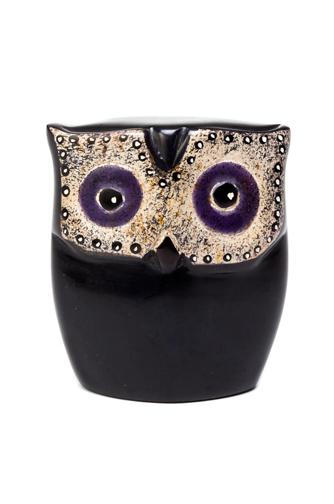 Midnight Wiseacre Soapstone Owls