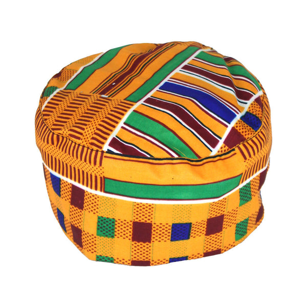 Kente Kufi Hat striped pattern