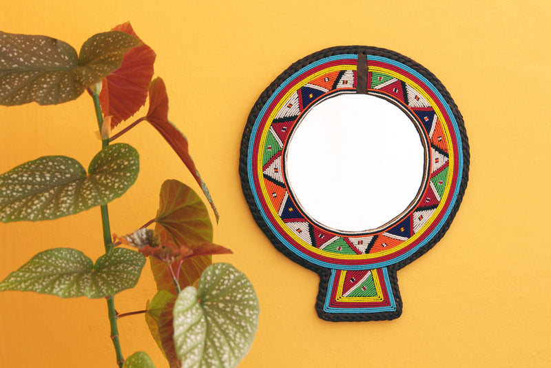 Large Maasai Wedding Necklace Mirror