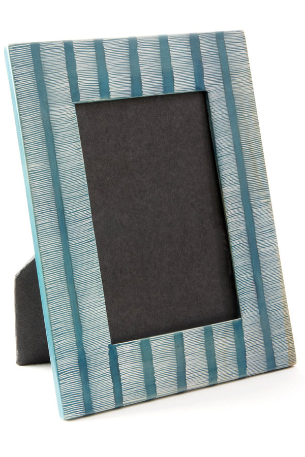 Blue Dash Decorative Soapstone Picture Frame