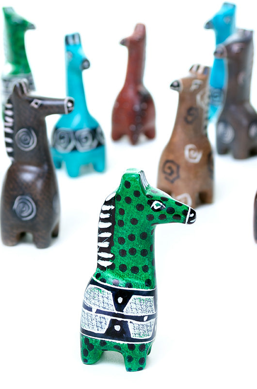 One Dozen Miniature Soapstone Giraffes