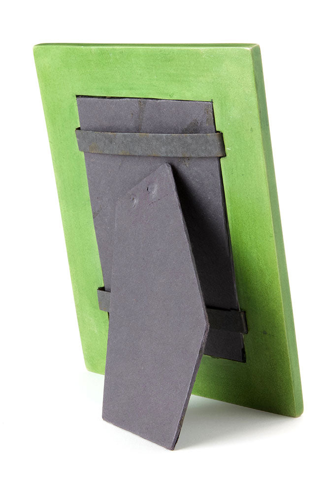 Green African Bamboo Soapstone Picture Frame