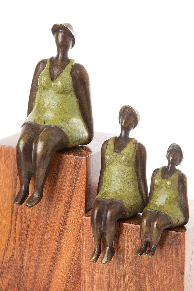 Seaside Sport Burkina Bronze Sculpture in Three Sizes