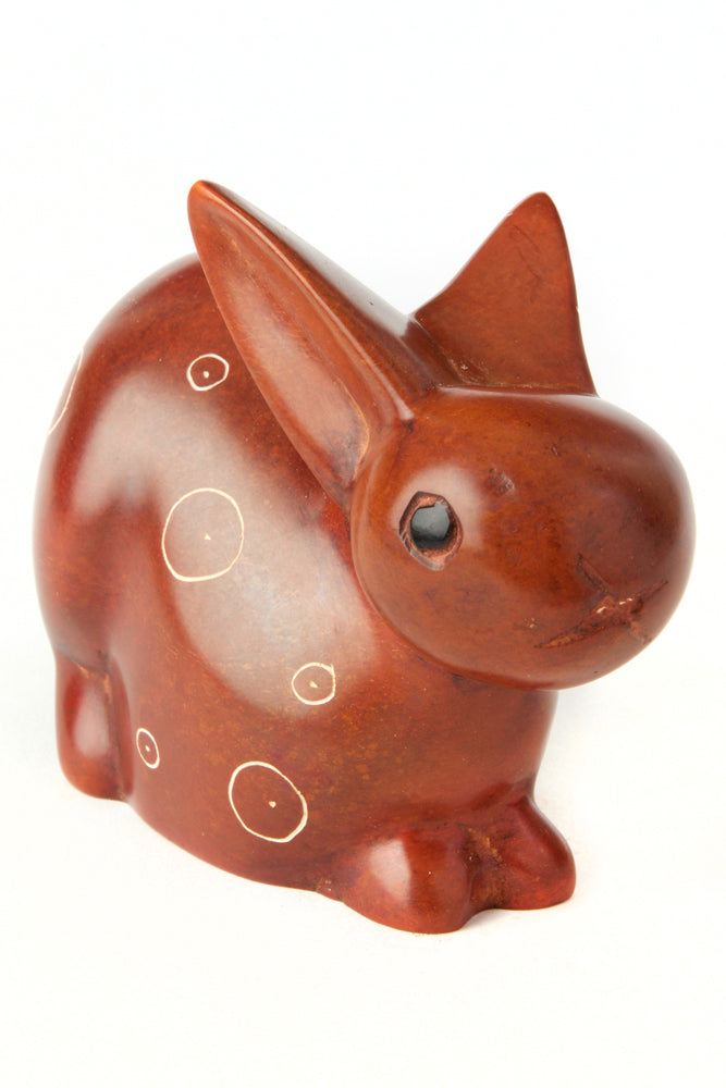 Brown Soapstone Mamma Bunny Rabbit