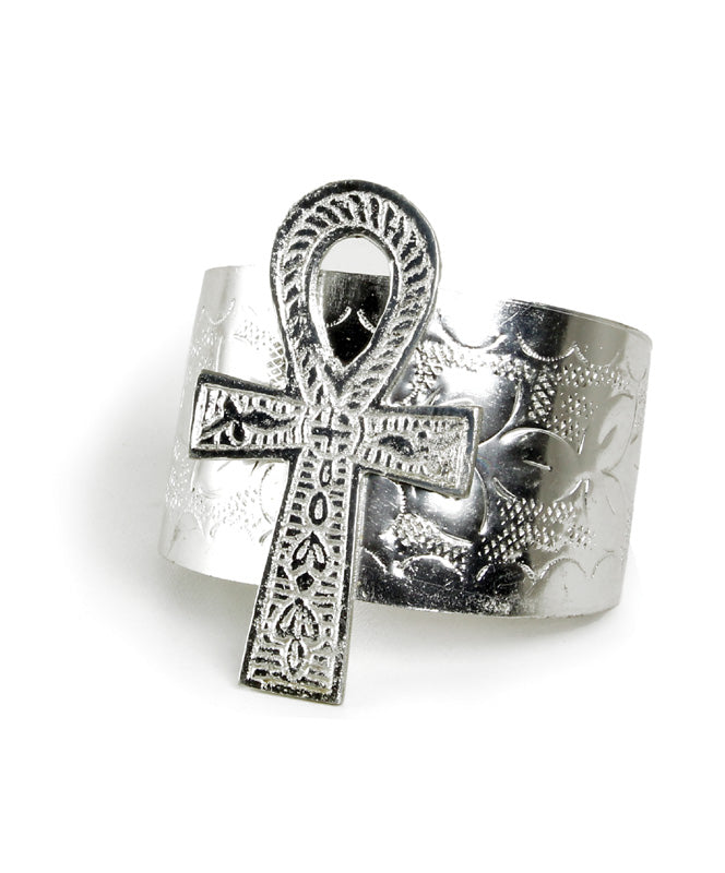 Ankh Cuff: Silver