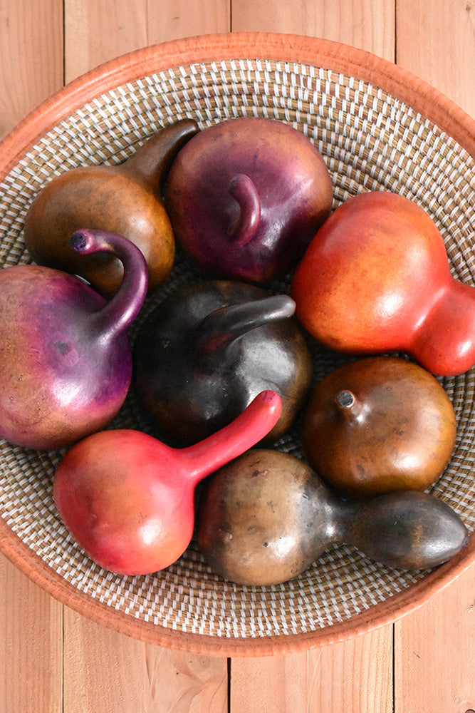 Faded Peppercorn Decorative Calabash Gourd from Kenya