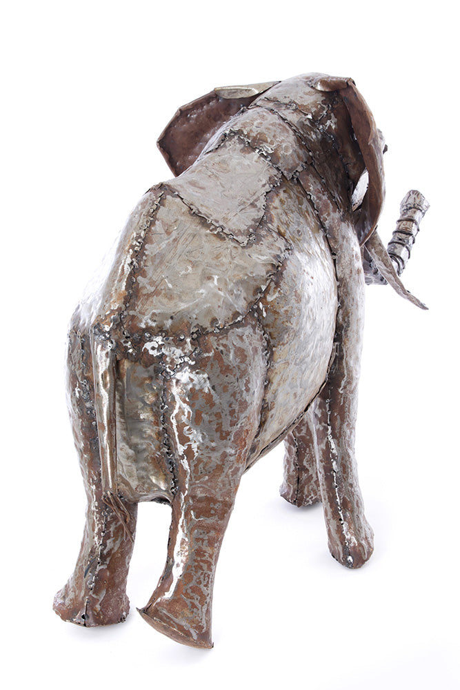 Kenyan Recycled Metal Elephant Sculpture