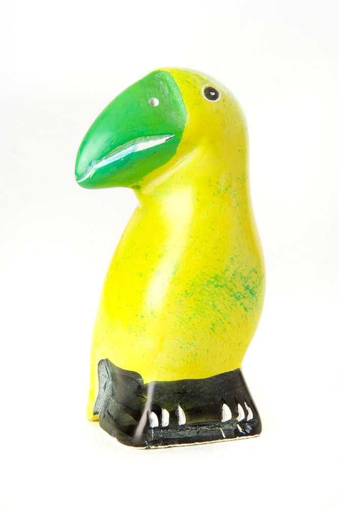 Dozen Colorful Hand Carved Soapstone Toucans