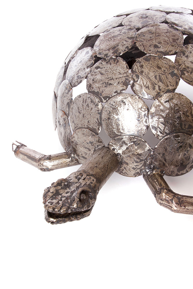 Large Recycled Metal Tortoise Sculpture