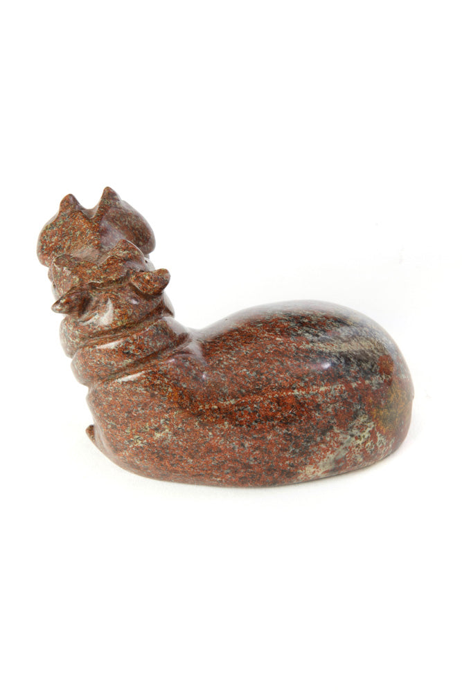 Small Zimbabwean Serpentine Hippo Sculpture