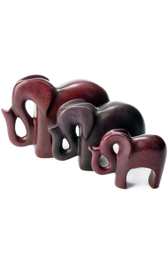 Kilimanjaro Soapstone Elephant Sculptures