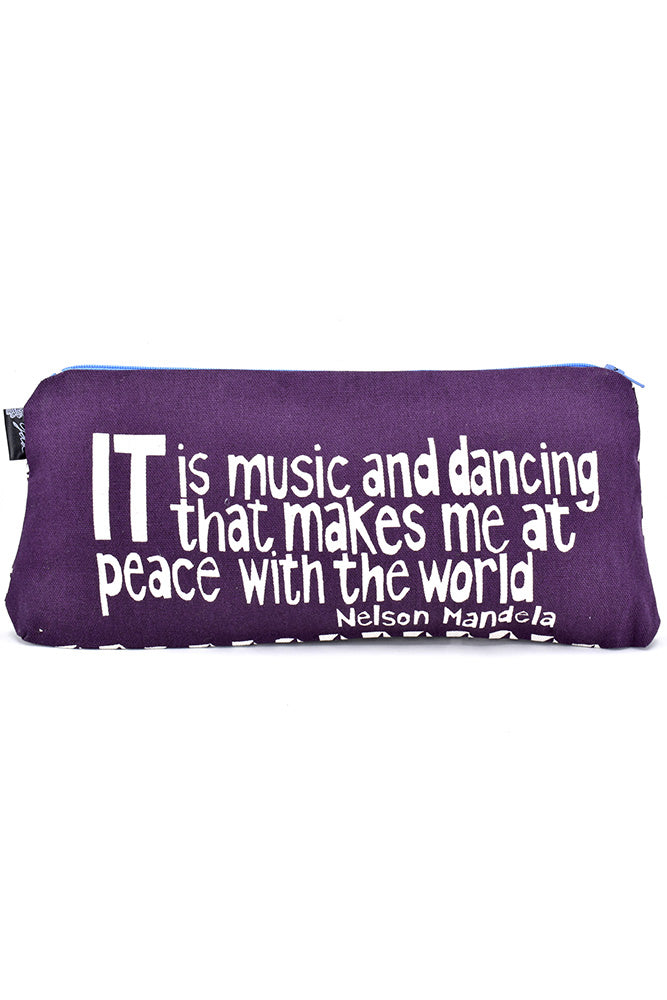 Purple Music and Dancing 12" Mandela Pouch