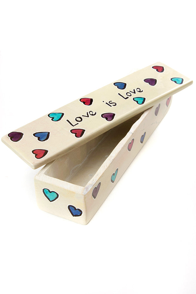 Kenyan Soapstone Love is Love Pencil Box