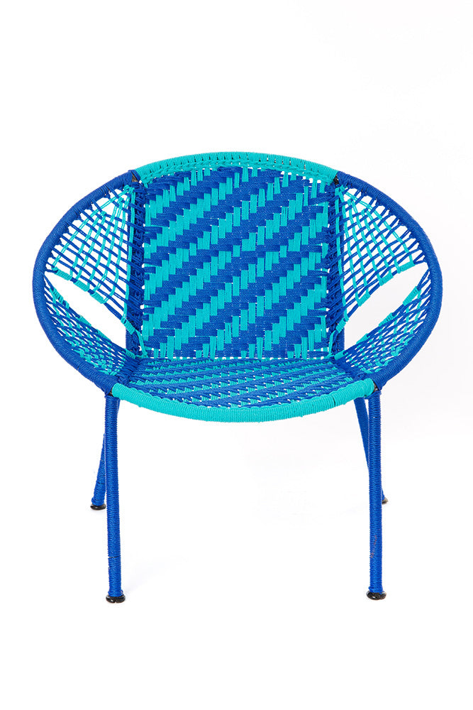 Blue & Aqua Petite Peekaboo Chair