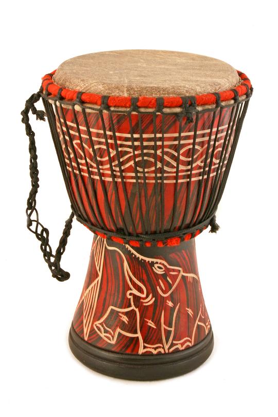 Ghanaian Djembe Hand Drum Assorted Patterns