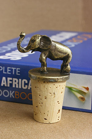 South African Brass Elephant Wine Bottle Stopper