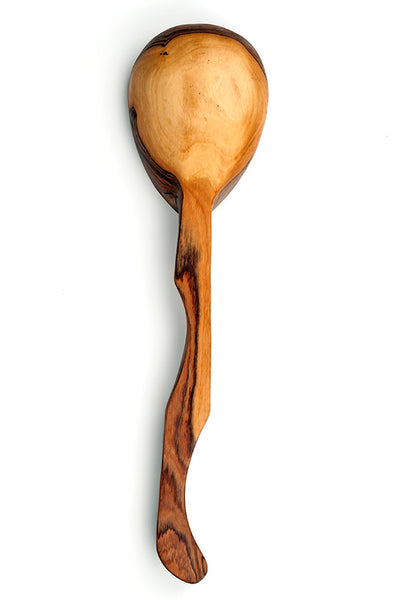 Wild Olive Wood Notched Ladle