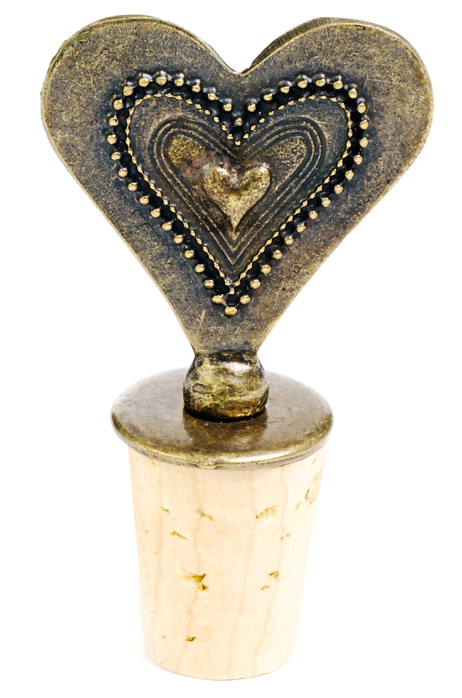 South African Fancy Heart Wine Bottle Stopper