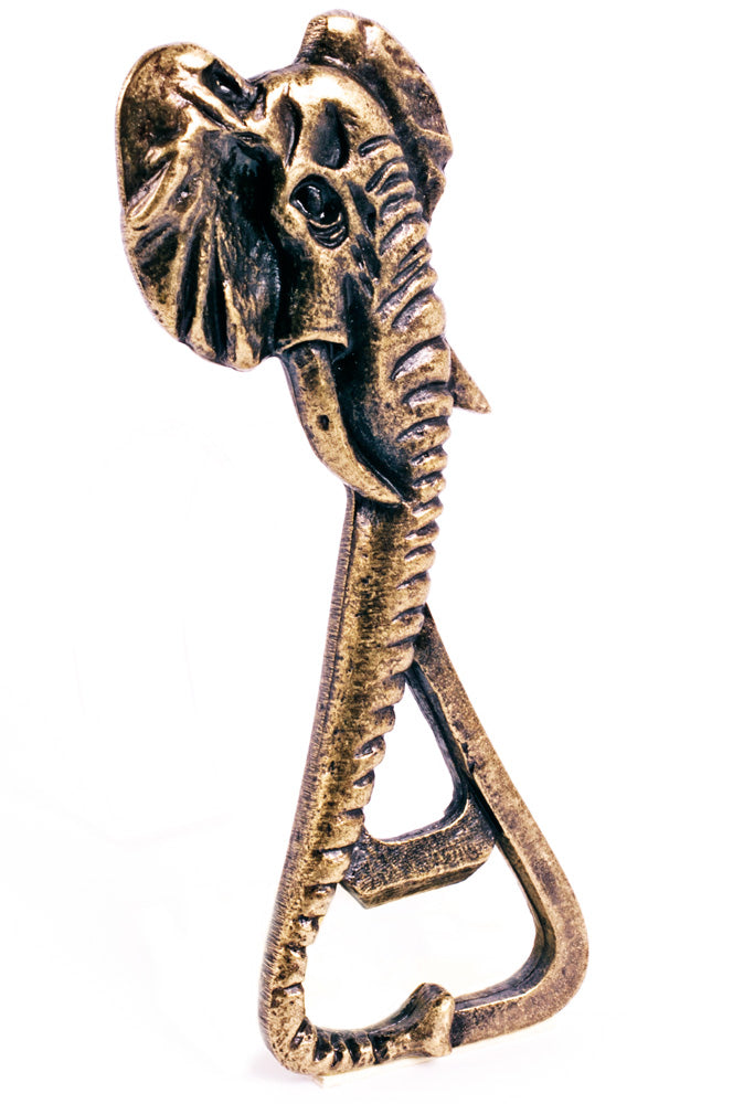 Elephant Trunk Brass Bottle Opener