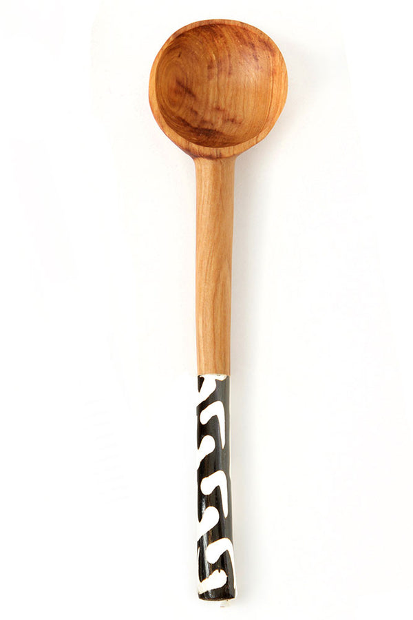 Hand Carved African Olive Coffee Spoon