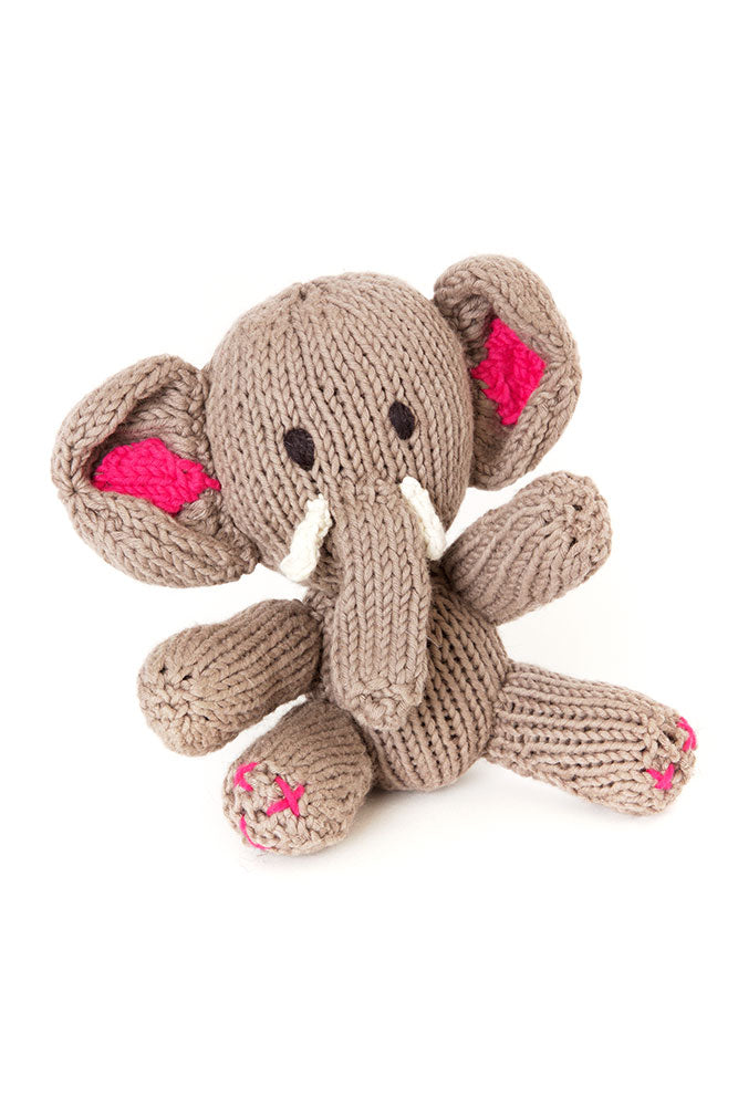 Kenana Knitters Little Rascal Elephant with Pink Ears