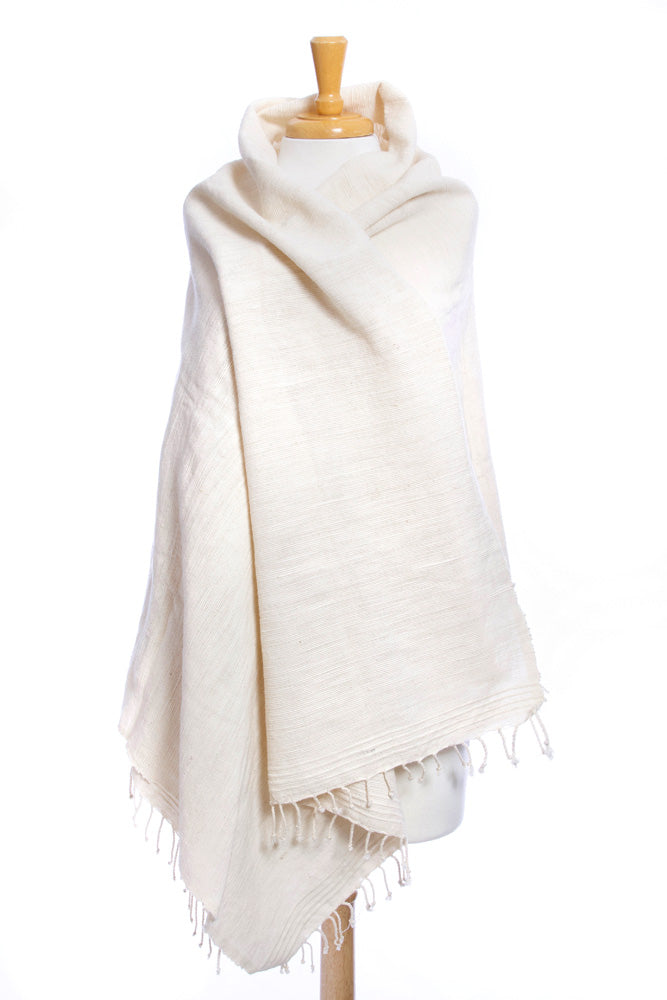 Trio Craft Traditional Natural Cotton Ethiopian Wrap Shawl