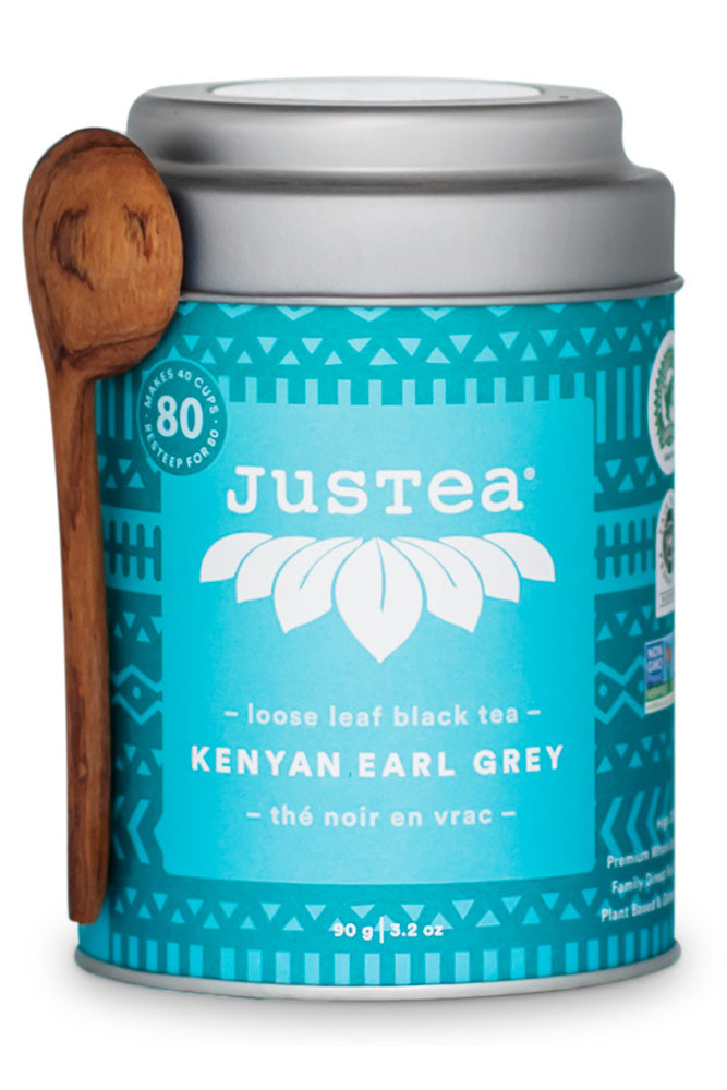 JusTea Kenyan Earl Grey Loose Leaf Tea