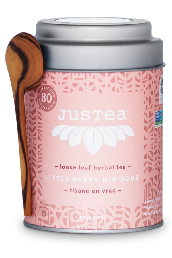 JusTea Little Berry Hibiscus Loose Leaf Tea