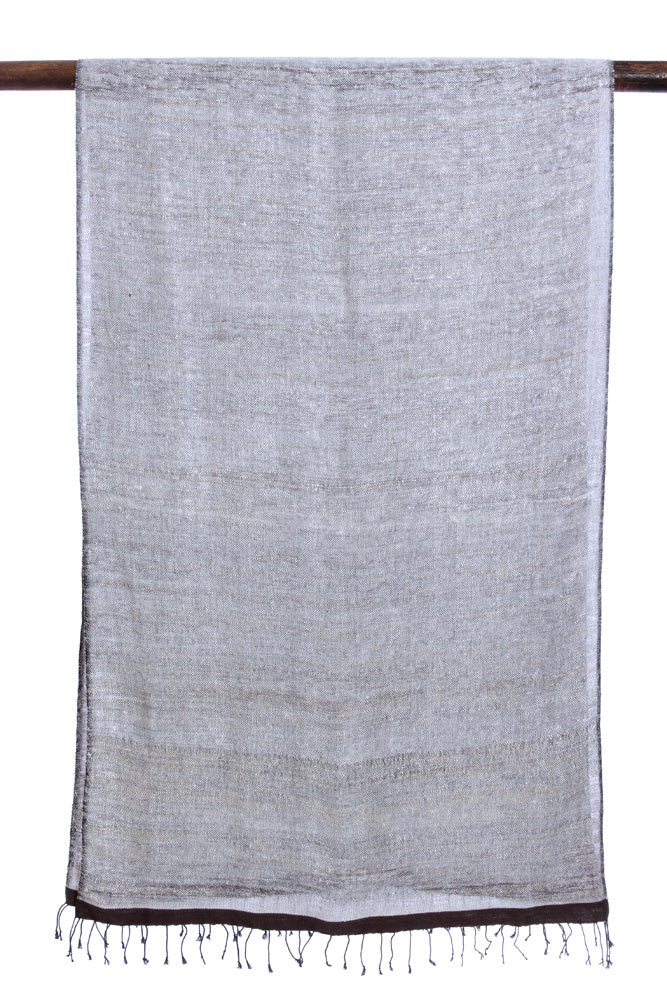 Ethiopian Stella Shawl with Grey Border