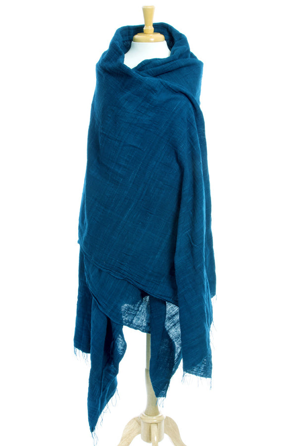 Indigo Ethiopian Cotton Gabi Body Shawl