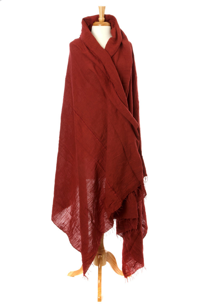 Carmine Ethiopian Cotton Gabi Body Shawl