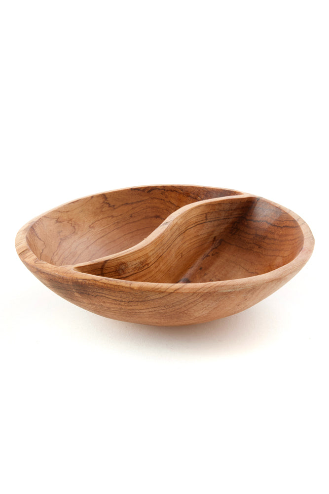 Wild Olive Wood Duet Serving Bowl