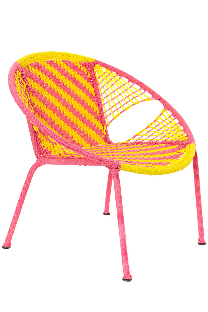 Yellow & Pink Petite Peekaboo Chair