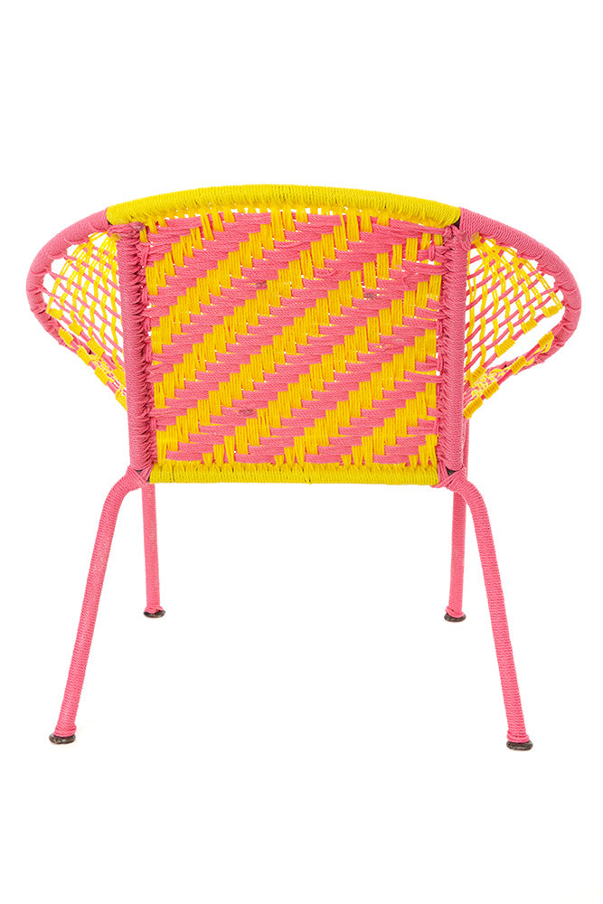 Yellow & Pink Petite Peekaboo Chair