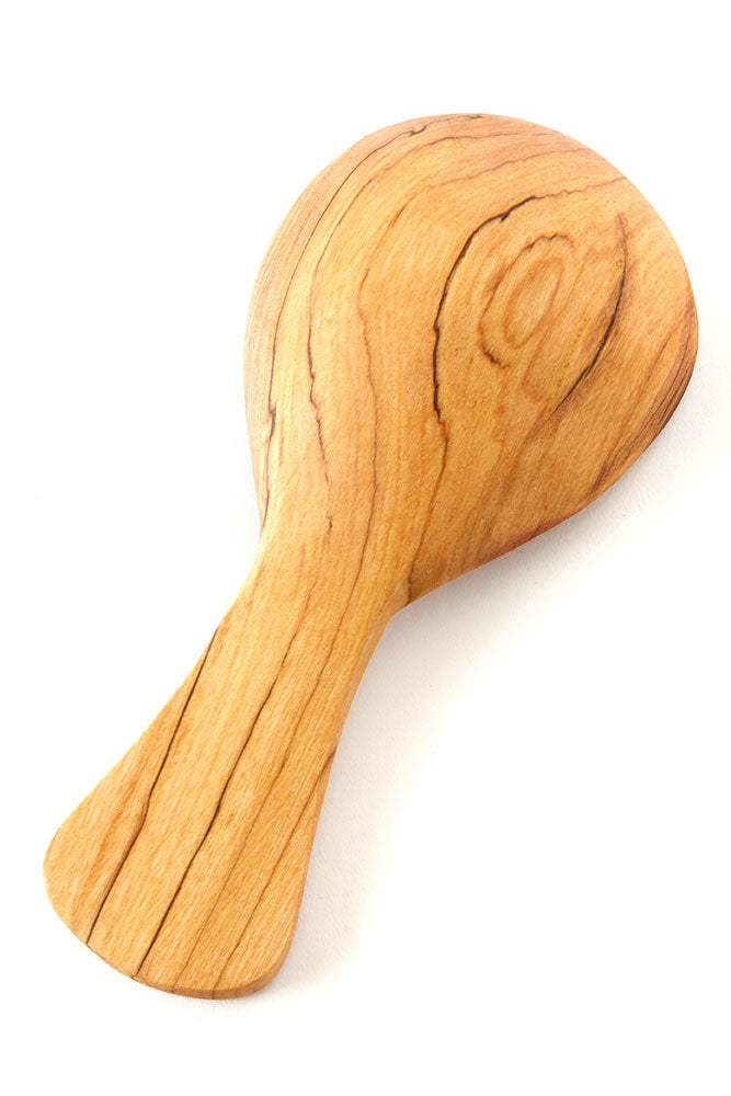 Rounded Wild Olive Wood Rice Scoop