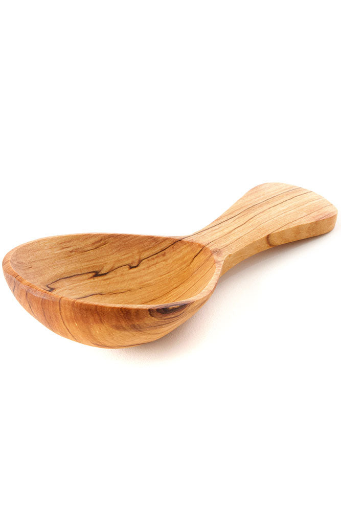 Rounded Wild Olive Wood Rice Scoop