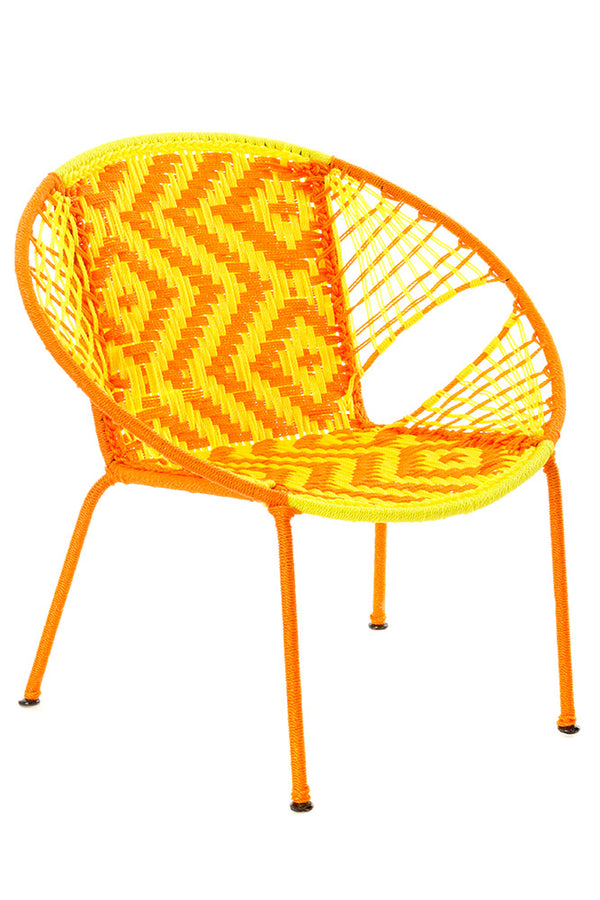 Yellow & Orange Petite Peekaboo Chair