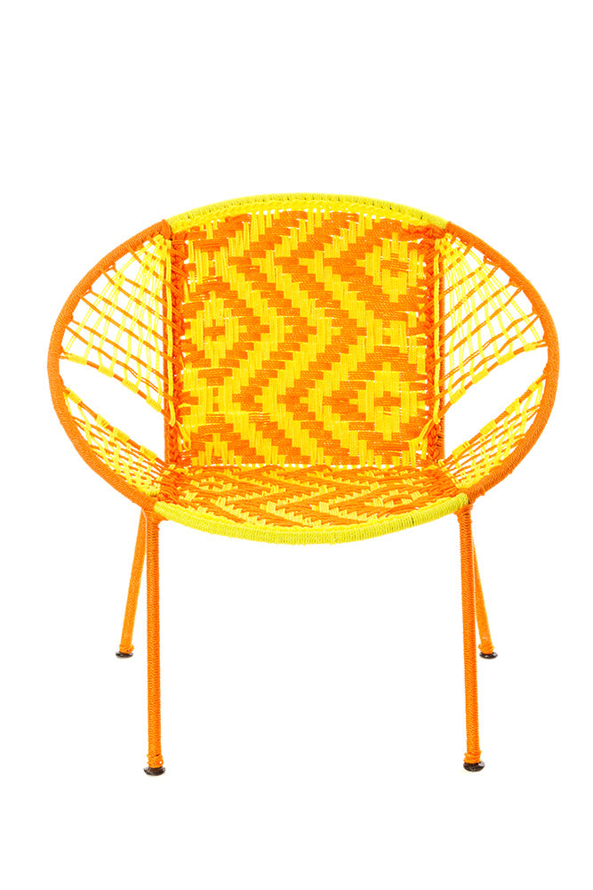 Yellow & Orange Petite Peekaboo Chair