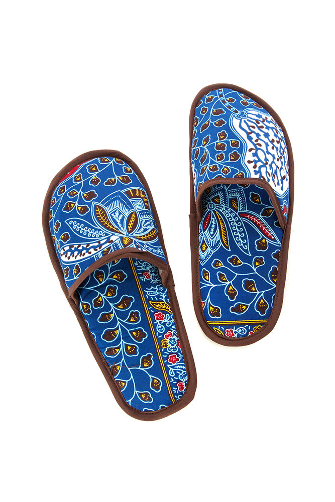 Small Ankara Cloth House Slippers from Ghana