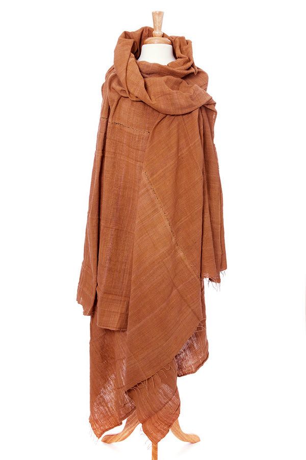 Chestnut Ethiopian Cotton Gabi Body Shawl