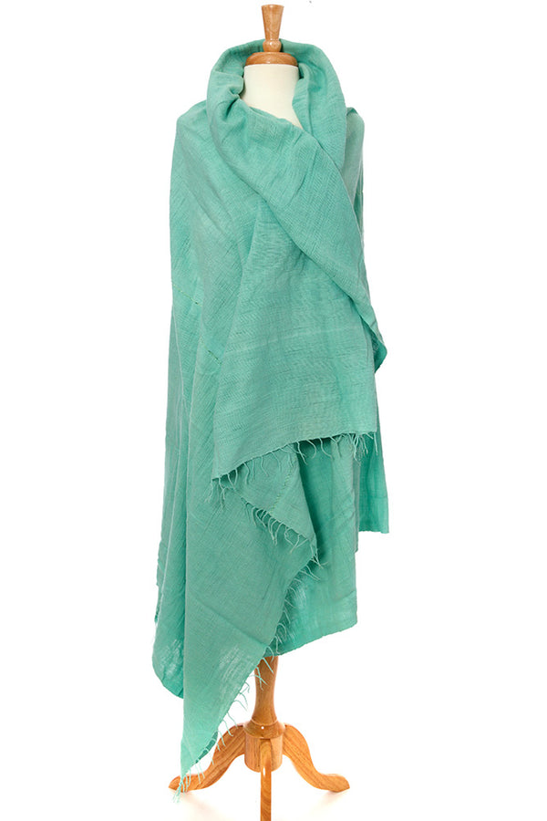 Cyan Blue Ethiopian Cotton Gabi Body Shawl