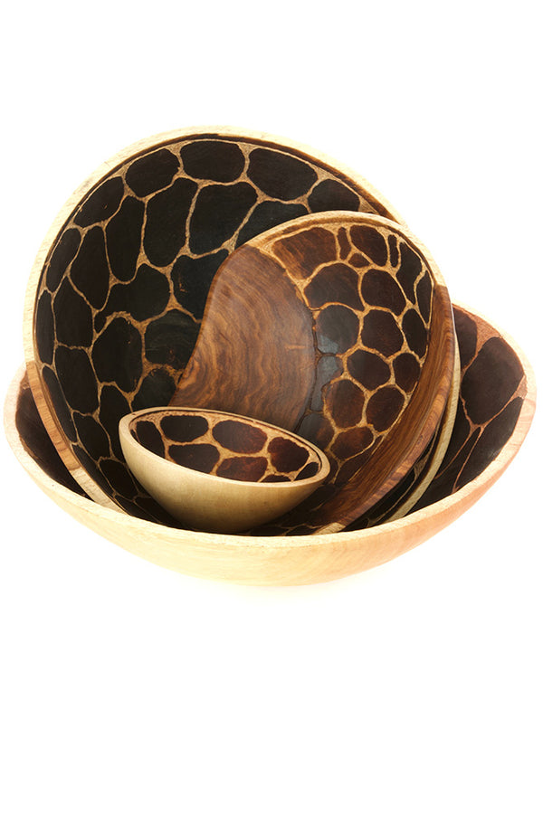 Wild Design Wooden Salad Bowls