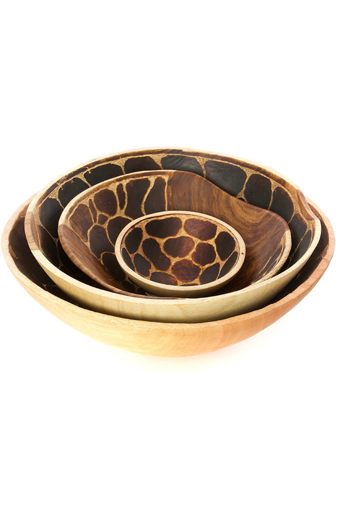 Wild Design Wooden Salad Bowls