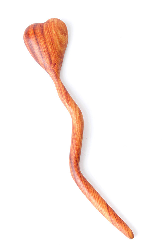 Zambezi Teak Winding River Heart Spoon