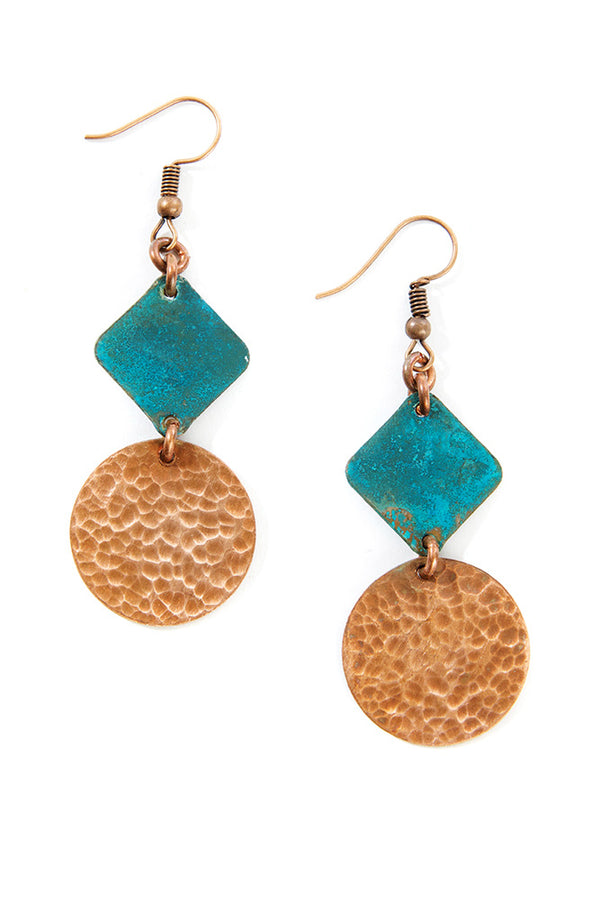 Copper Viridian Paragon Earrings