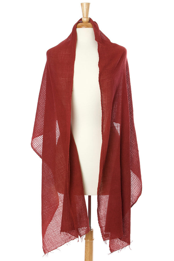 Sienna Whisper Light Cotton Shawl from Ethiopia