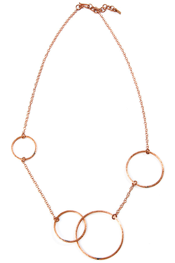 Unity Hammered Copper Necklace