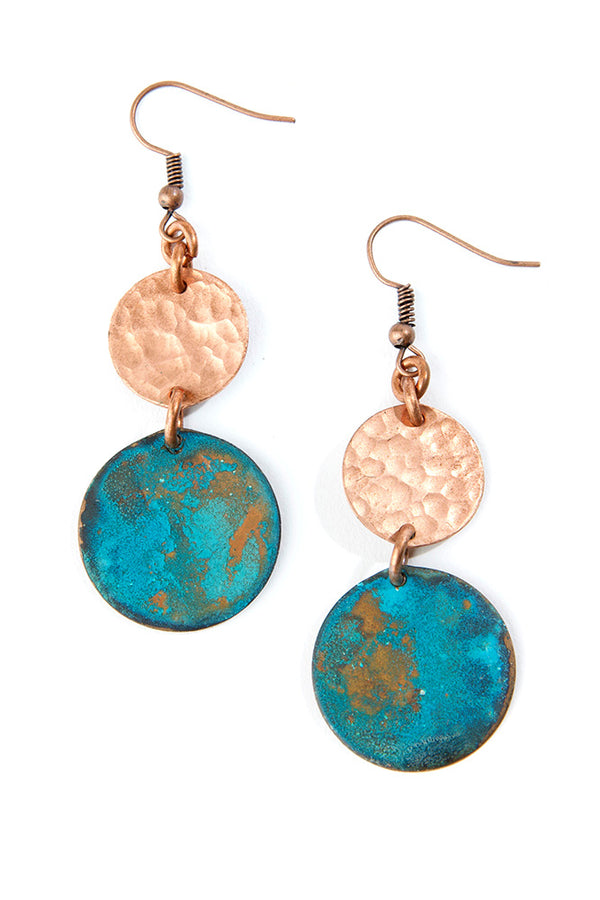 Harmony Copper Viridian Earrings