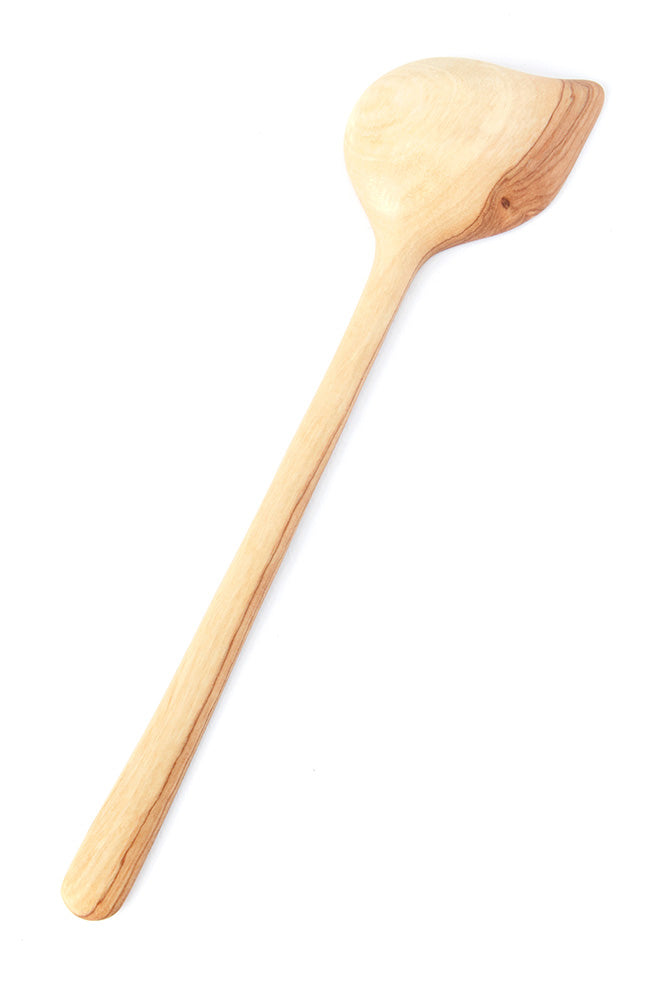 Kenyan Wild Olive Wood Corner Stirring Spoon